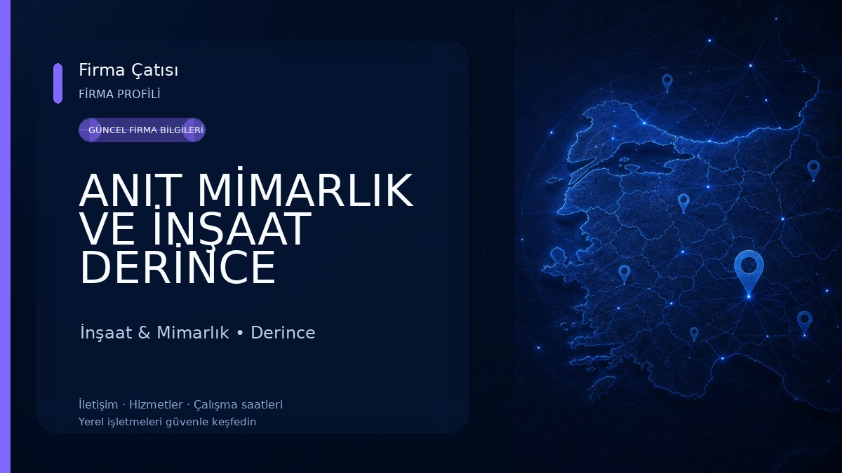 ANIT MİMARLIK VE İNŞAAT DERİNCE MAĞAZASI İnşaat & Mimarlık