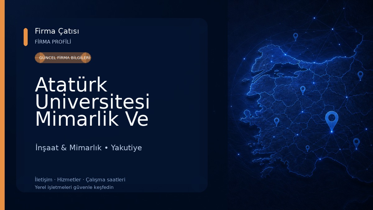 Atatürk Universitesi Mimarlik Ve Tasarim Fakultesi İnşaat & Mimarlık
