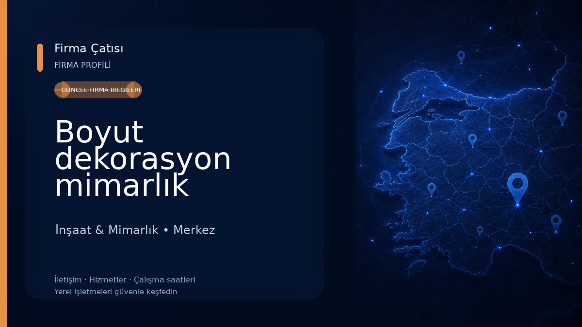 Boyut dekorasyon mimarlık İnşaat & Mimarlık