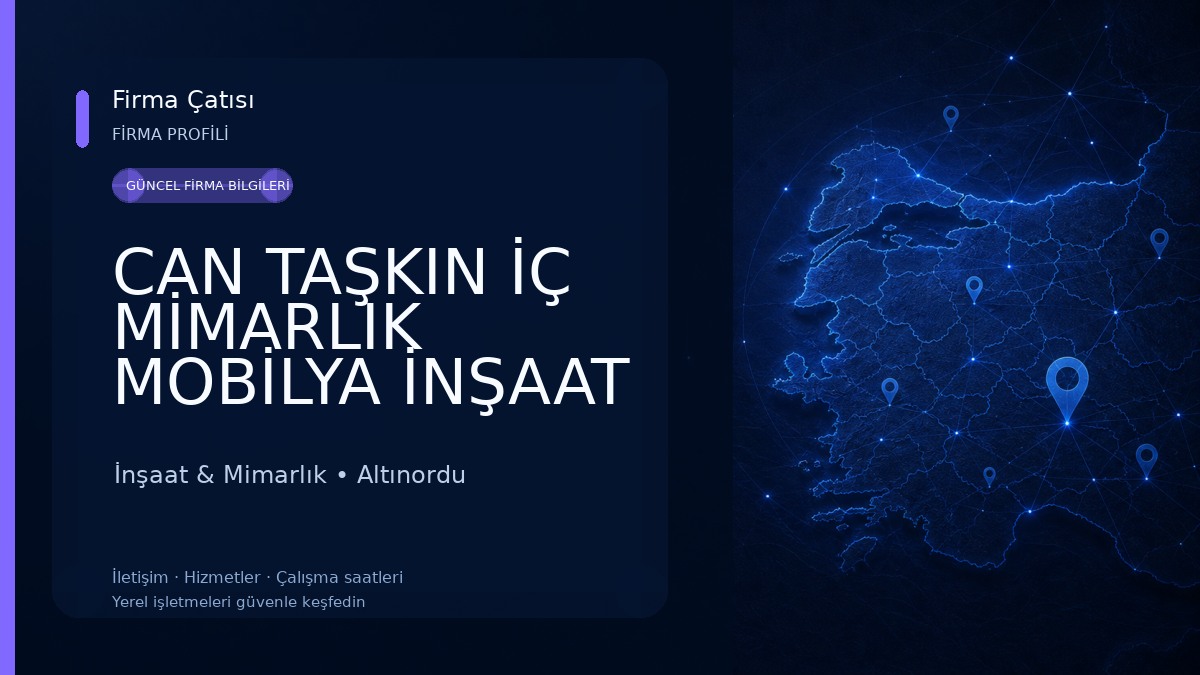 CAN TAŞKIN İÇ MİMARLIK MOBİLYA İNŞAAT İnşaat & Mimarlık