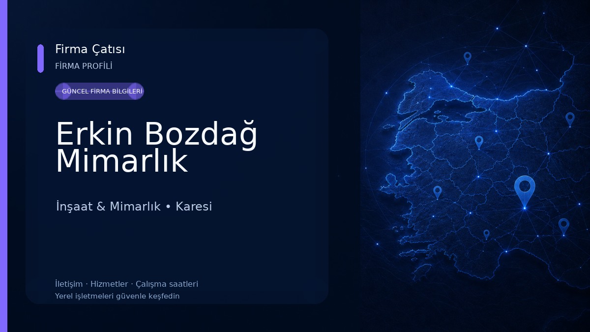 Erkin Bozdağ Mimarlık İnşaat & Mimarlık