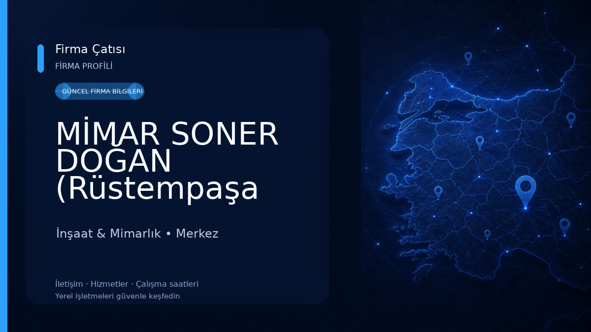 MİMAR SONER DOĞAN (Rüstempaşa şube) İnşaat & Mimarlık