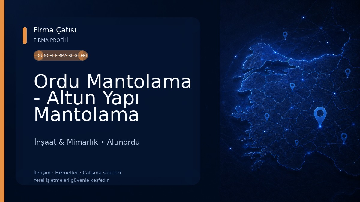 Ordu Mantolama - Altun Yapı Mantolama
