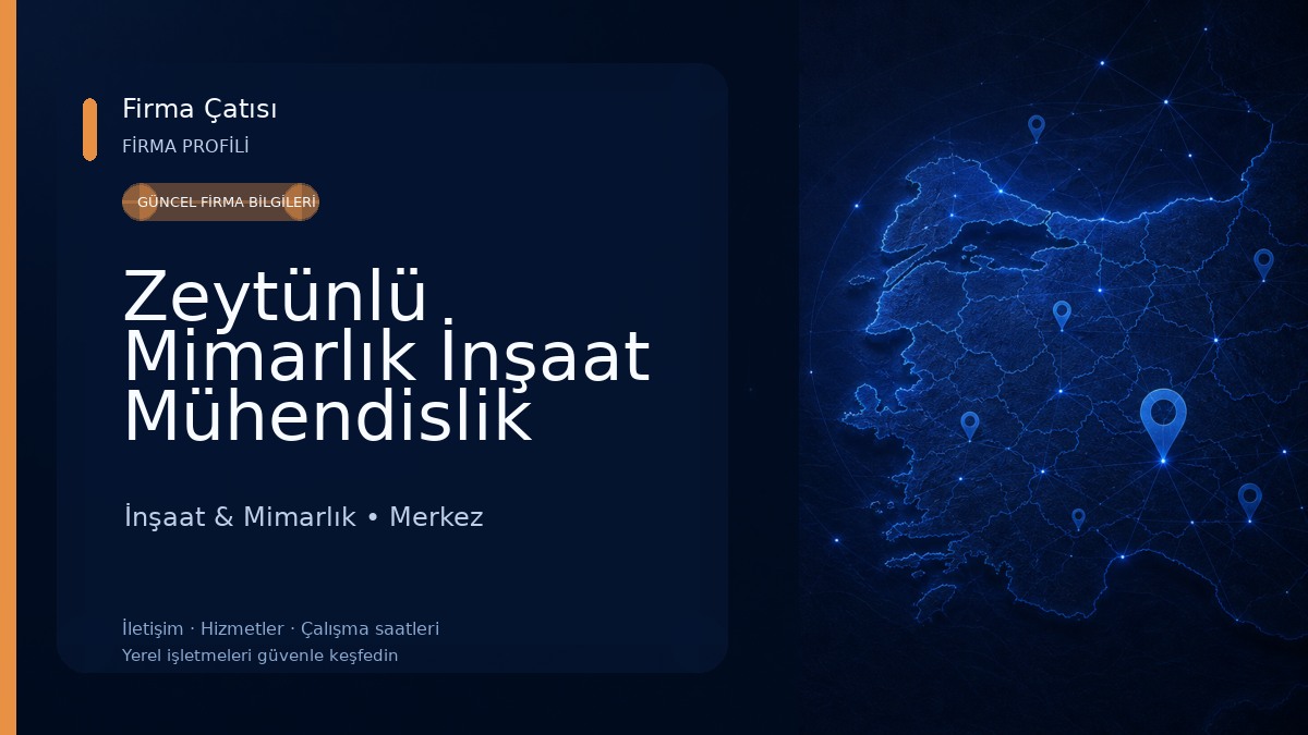 Zeytünlü Mimarlık İnşaat Mühendislik Mobilya Teknoloji E-Ticaret Sanayi ve Ticaret Ltd Şti. İnşaat & Mimarlık
